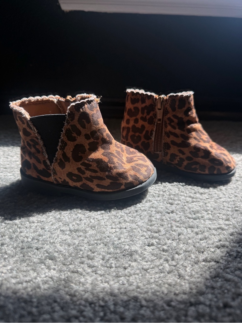 Garanimals Leopard Print Ankle Toddler Boots - Brown & Black